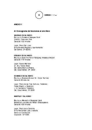 Anexo 1 propuesta de programación DISTRITAL, Semana de Cine Mexicano y Otros Mundos, Secretaría de Cultura DF