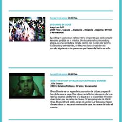 Programa diseñado del ciclo ELECTROCINE 2